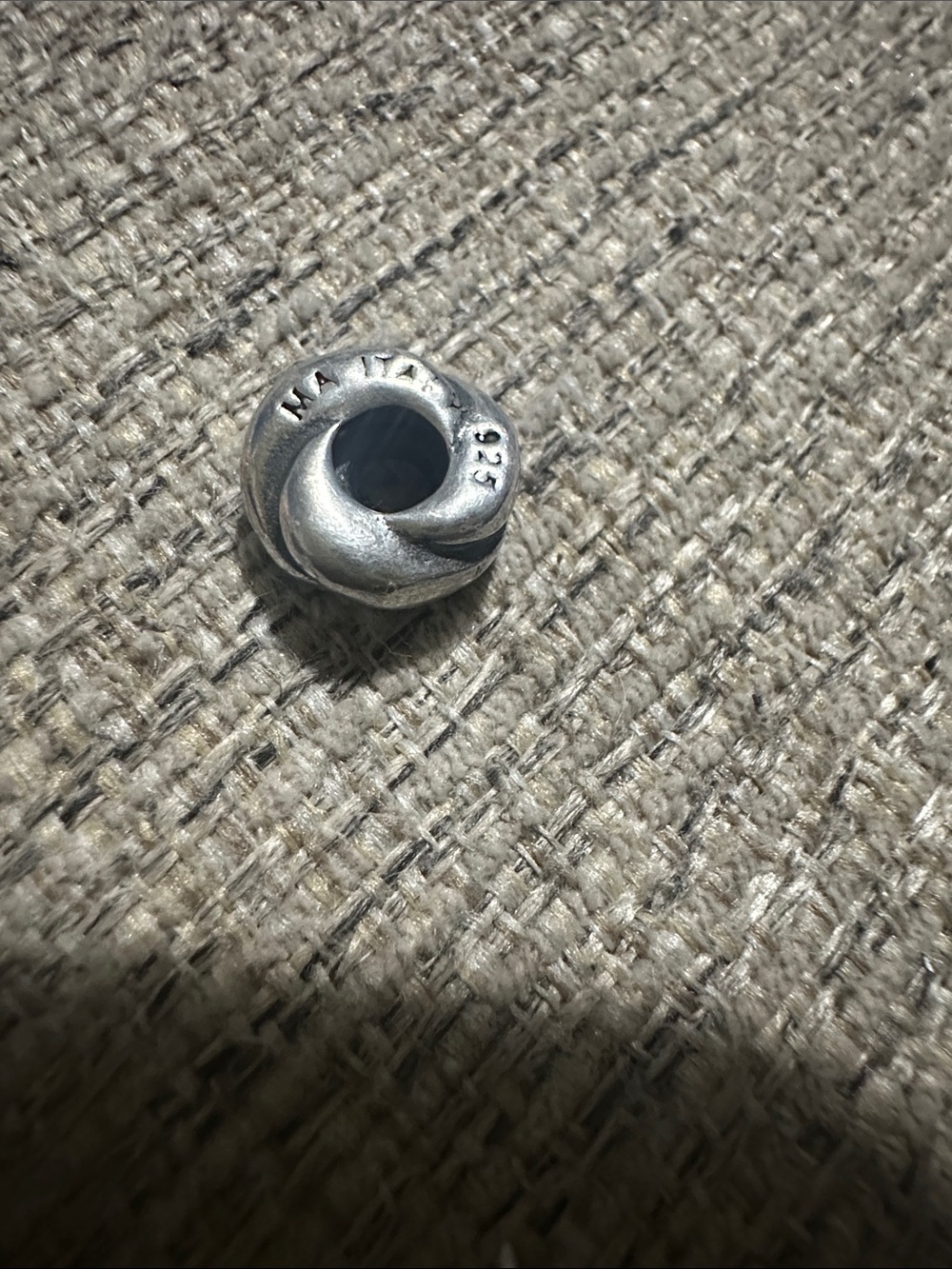 Sterling Silver Swirl Bead 925